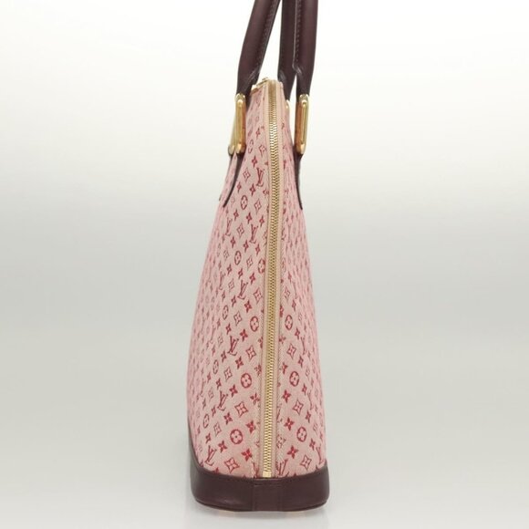 LOUIS VUITTON Monogram Mini Alma Haut Hand Bag Red M92204 LV Auth BA2457V - Picture 4 of 16